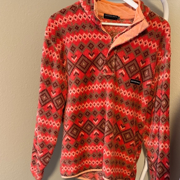 Southern Marsh Patterned Zip-Up Sweater - Picture 1 of 4